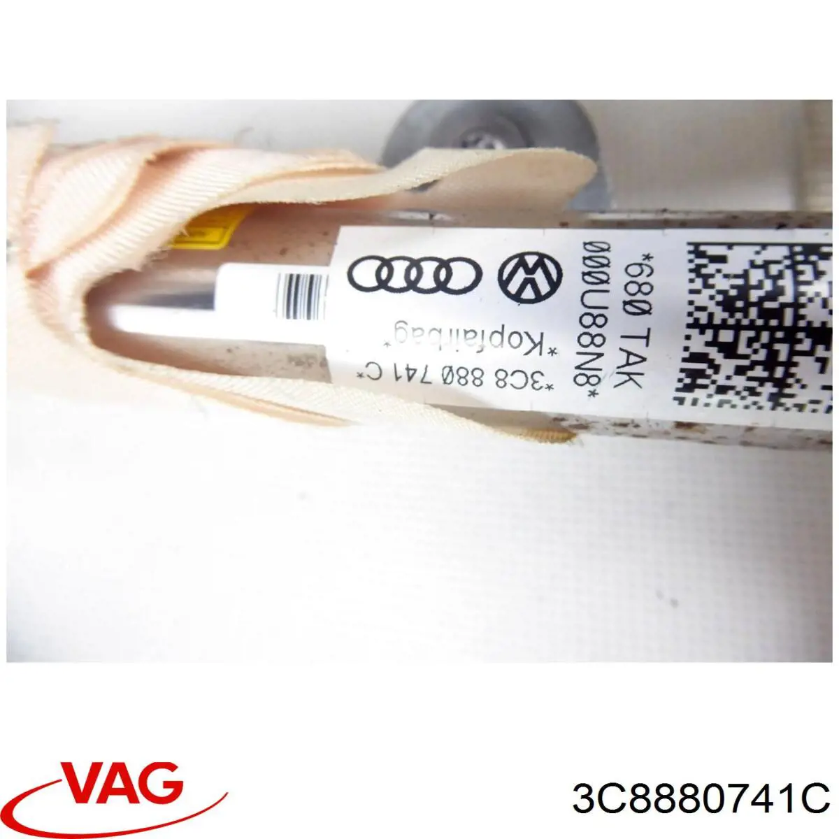 3C8880741C VAG Cinto de segurança (AIRBAG) de estore lateral esquerdo