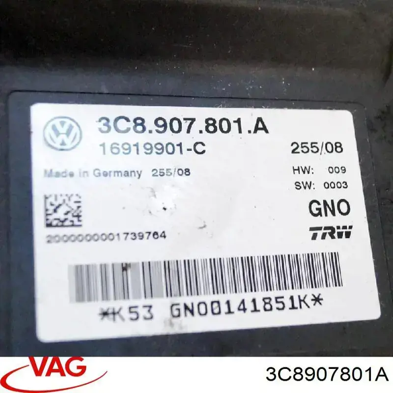 3C8907801A VAG Unidade de controlo (módulo) do freio de estacionamento eletromecânico