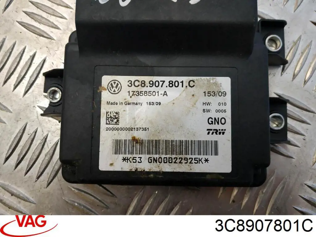Unidade de controlo (módulo) do freio de estacionamento eletromecânico VAG 3C8907801C
