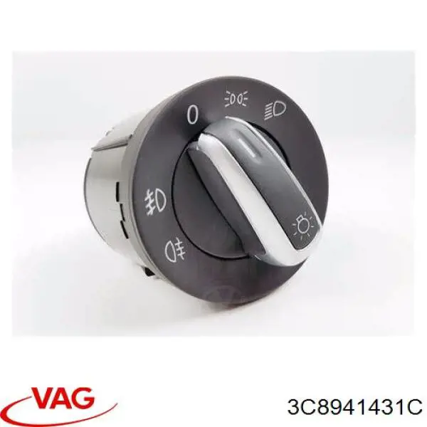 3C8941431C VAG Comutador das luzes no "painel de instrumentos"