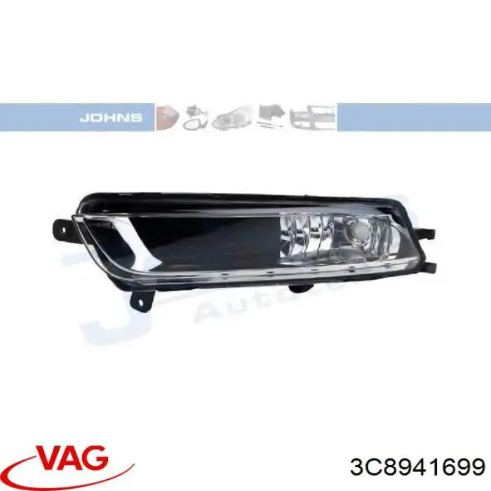 Luzes de nevoeiro esquerdas VAG 3C8941699 preço, a partir de 64,75 USD