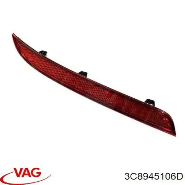 Retrorrefletor (refletor) do pára-choque traseiro direito VAG 3C8945106D preço, a partir de 32,68 USD
