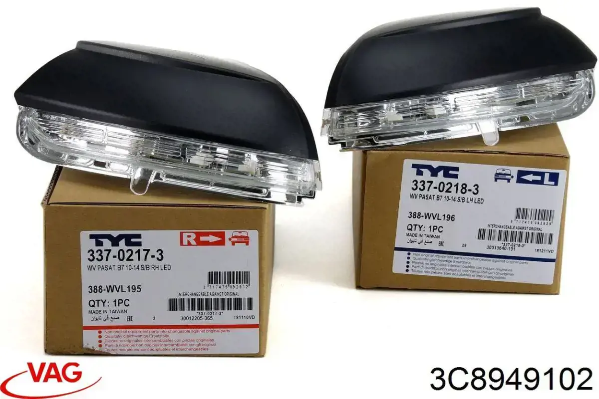 Pisca-pisca de espelho direito VAG 3C8949102 preço, a partir de 32,74 USD