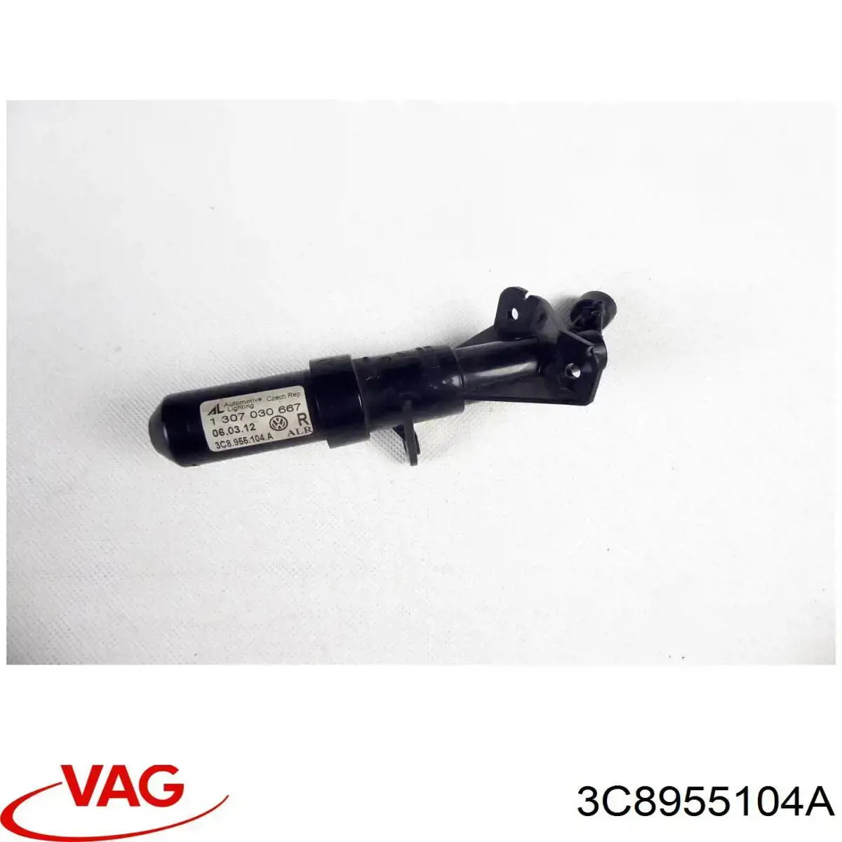 3C8955104A VAG Suporte do injetor de fluido para lavador das luzes (cilindro de elevação)