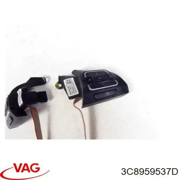 3C8959537D VAG Unidade de interruptores de botão do volante de direção