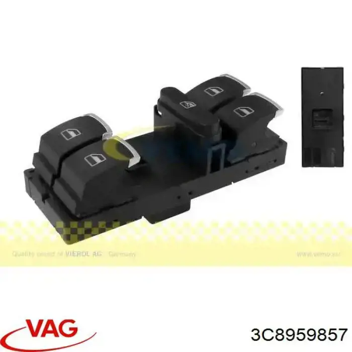 Unidade de botões dianteira esquerda de controlo de elevador de vidro VAG 3C8959857 preço, a partir de 34,25 USD