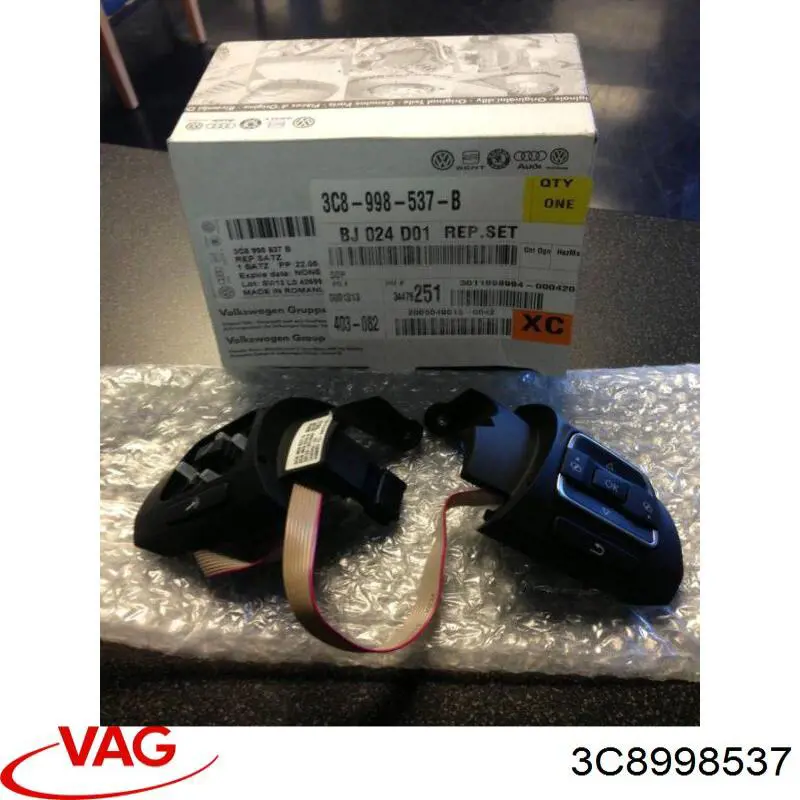 Unidade de interruptores de botão do volante de direção VAG 3C8998537A preço, a partir de 175,75 USD