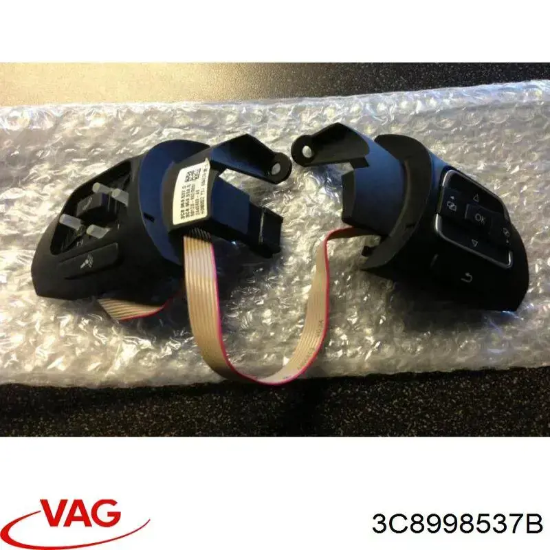 3C8998537B VAG Unidade de interruptores de botão do volante de direção