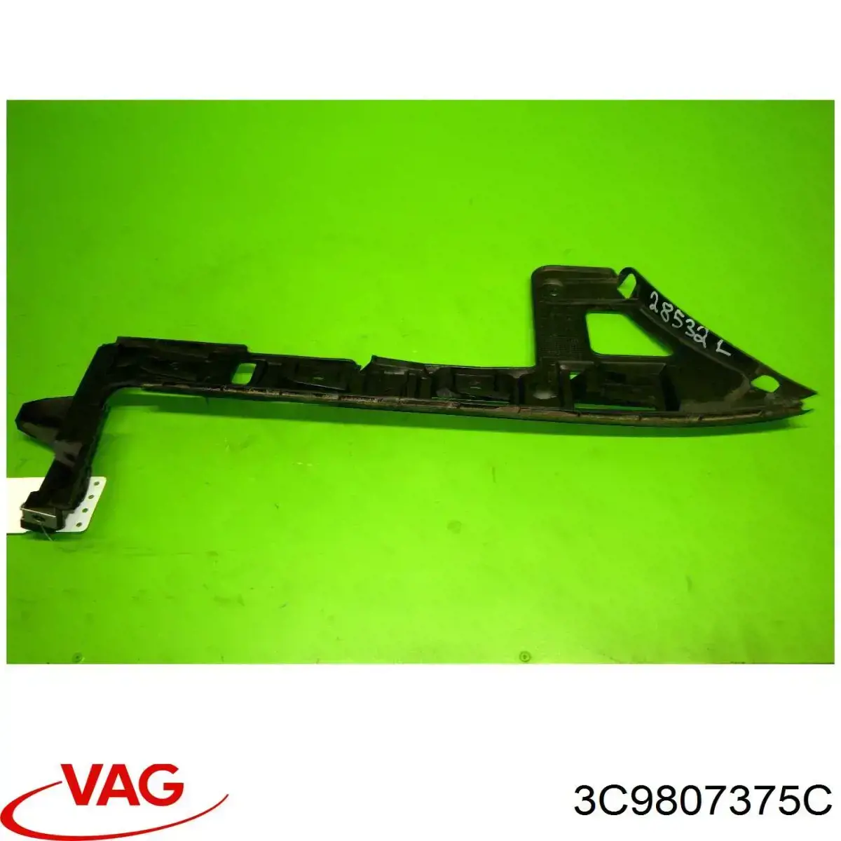 3C9807375 VAG Consola esquerda do pára-choque traseiro
