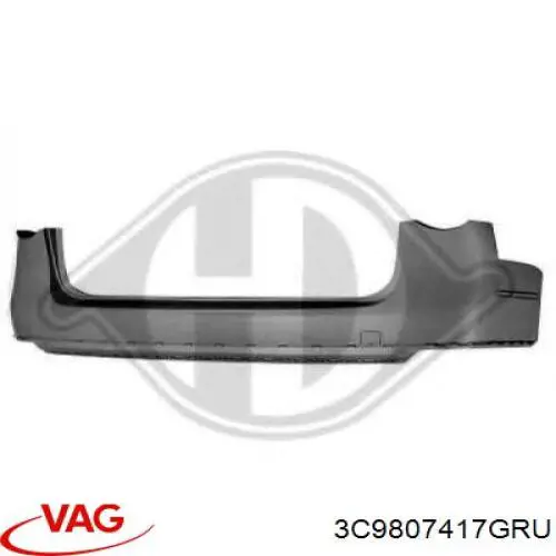 3C9807417GRU VAG Pára-choque traseiro