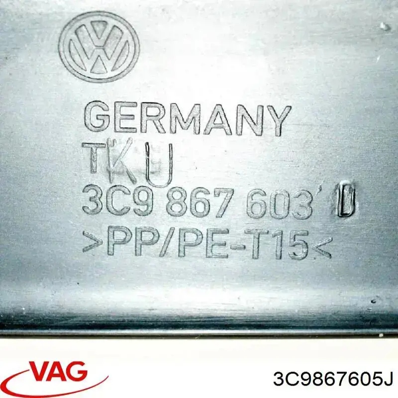 3C9867605J VAG Revestimento (cobrimento) de tampa de porta-malas (de 3ª/5ª porta traseira)