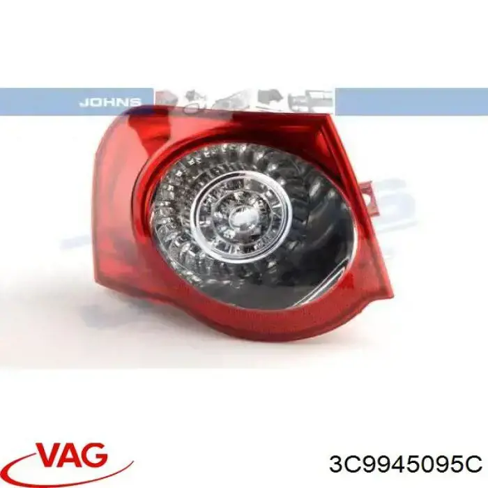 3C9945095C VAG Lanterna traseira esquerda externa