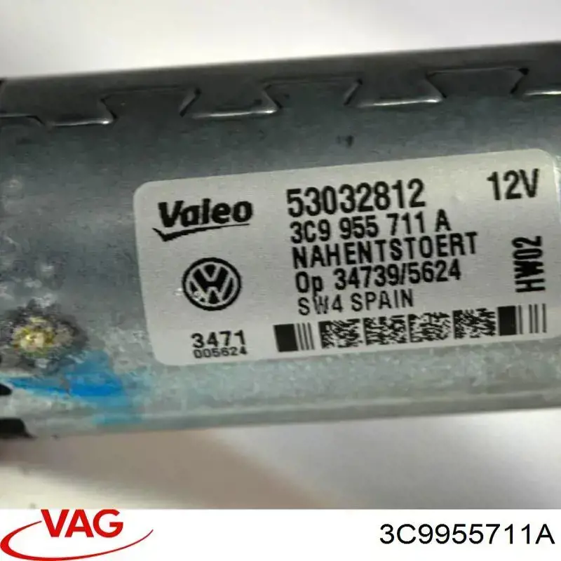 Compre 3C9955711A VAG Motor de limpador pára-brisas de vidro traseiro