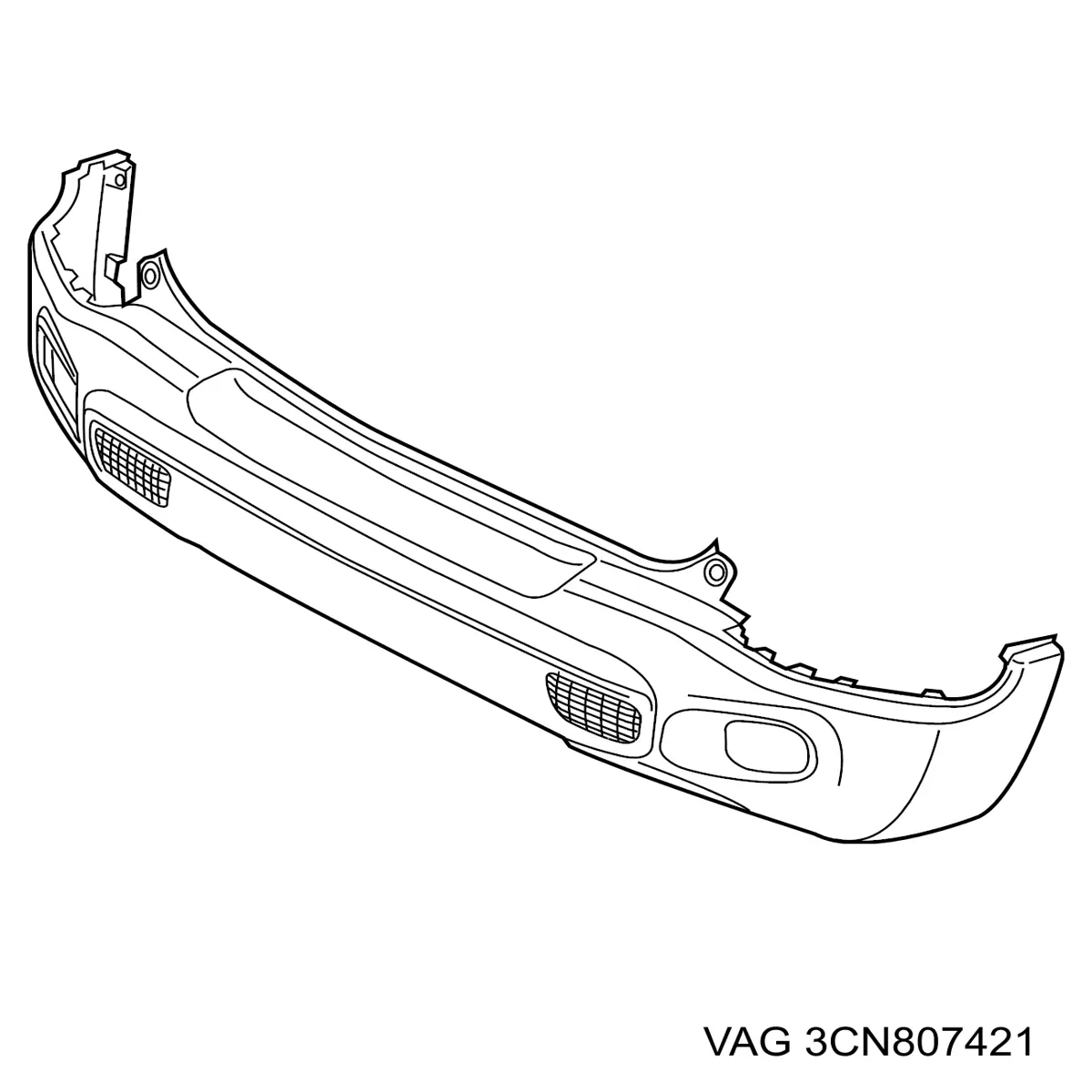 3CN807421 VAG Pára-choque traseiro