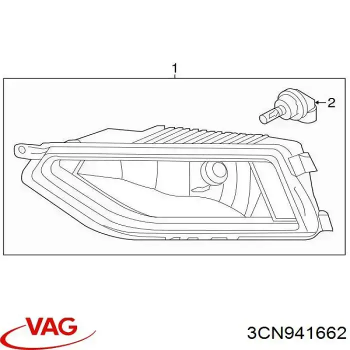 3CN941662 VAG Luzes de nevoeiro direitas