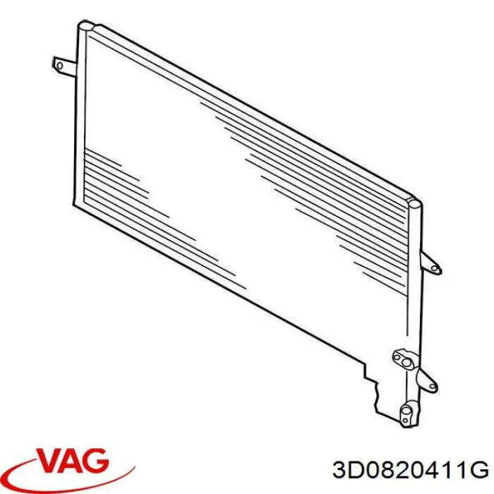 3D0820411G VAG Radiador de aparelho de ar condicionado