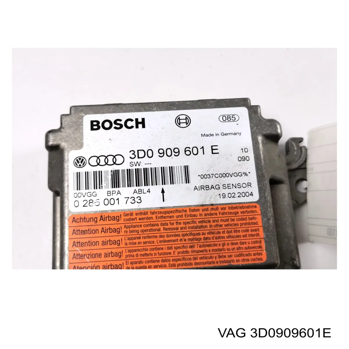 Módulo processador de controlo da bolsa de ar (Centralina eletrônica AIRBAG) VAG 3D0909601E preço, a partir de 94,97 USD
