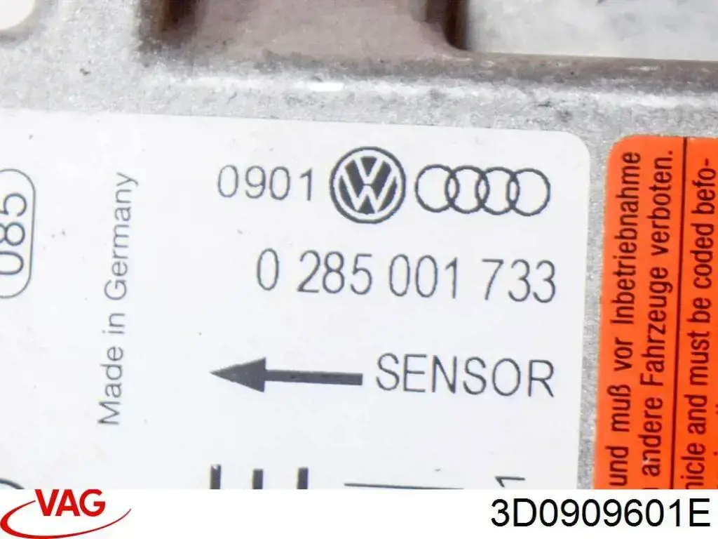 3D0909601E VAG Módulo processador de controlo da bolsa de ar (Centralina eletrônica AIRBAG)