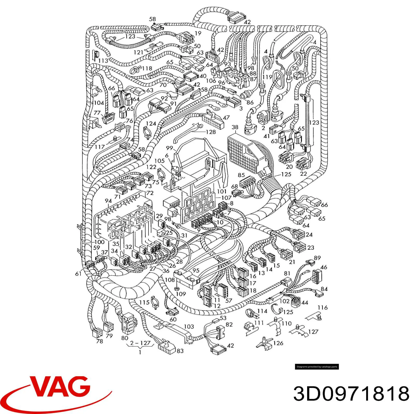  VAG 3D0971818 preço, a partir de 3,08 USD