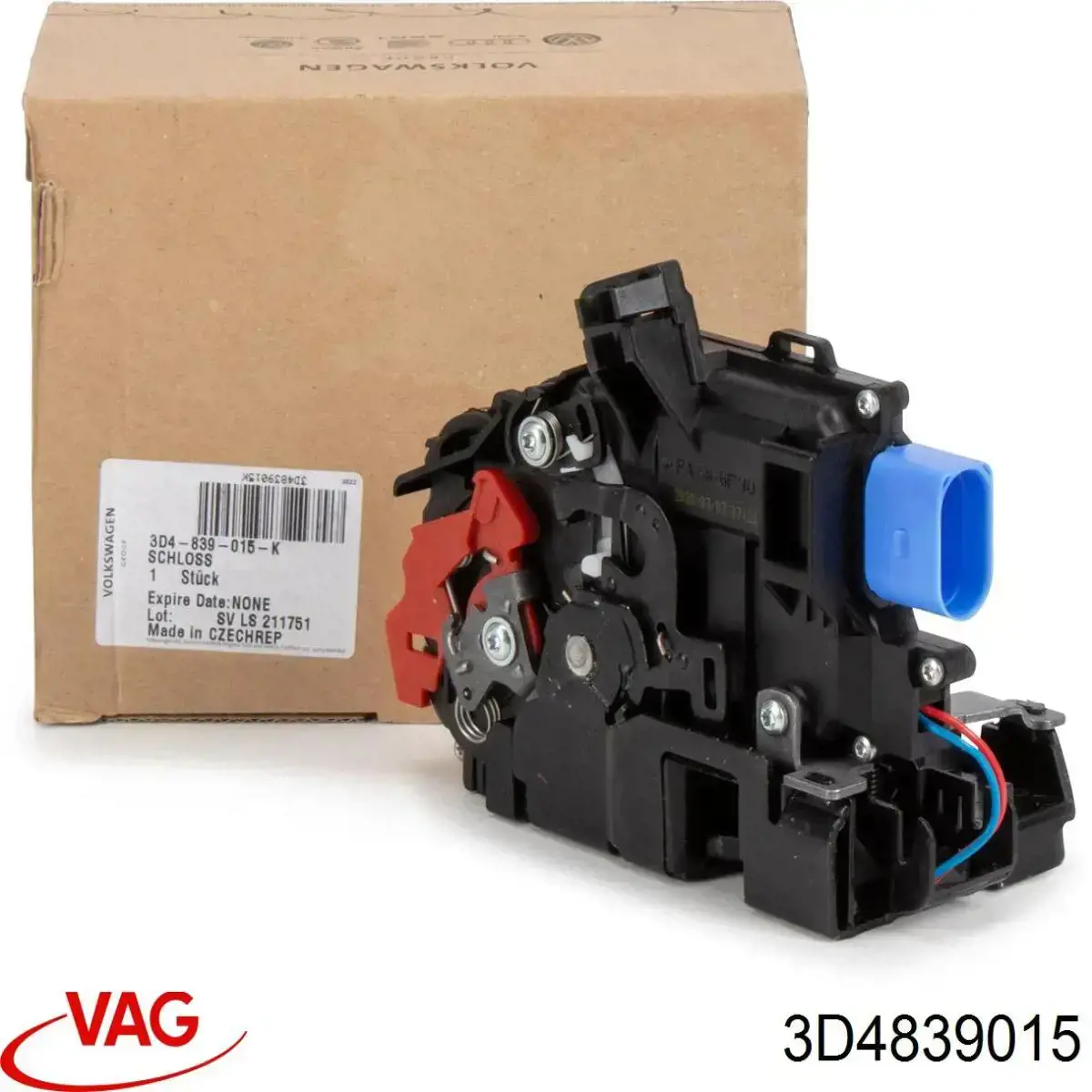 3D4839015 VAG Fecho da porta traseira esquerda