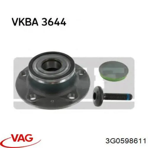 Cubo traseiro VAG 3G0598611