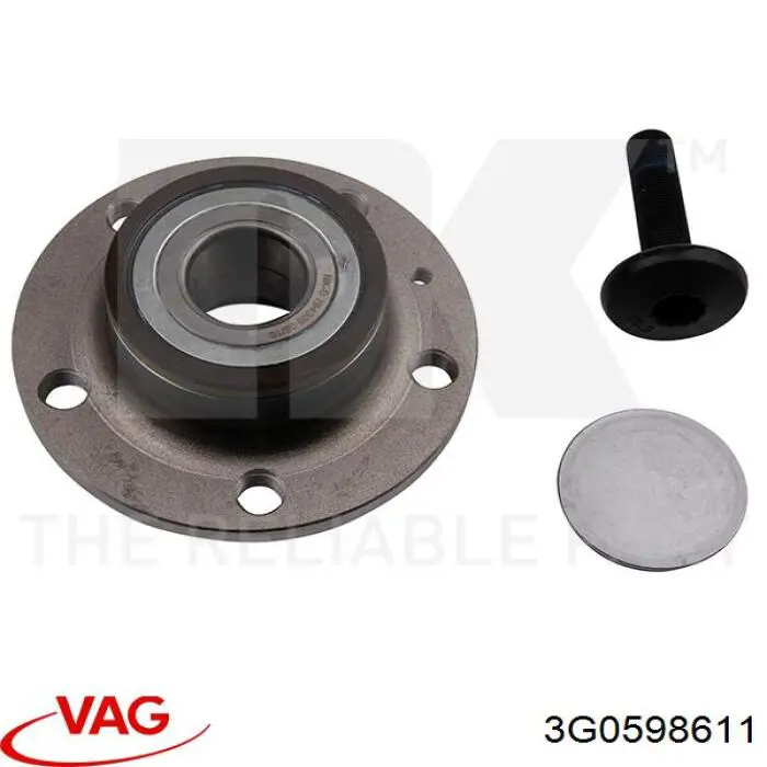 3G0598611 VAG Cubo traseiro