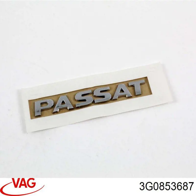 3G0853687 VAG Emblema de tampa de porta-malas (emblema de firma)