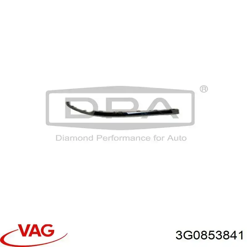 Moldura esquerda do pára-choque traseiro VAG 3G0853841 preço, a partir de 22,43 USD