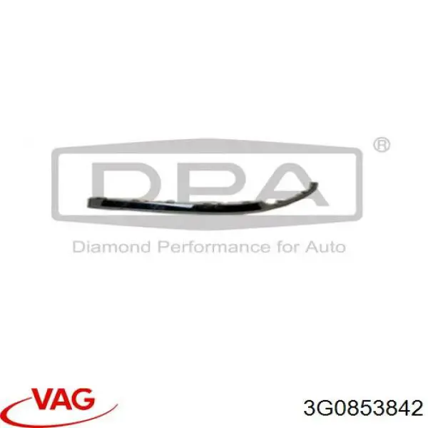 3G0853842 VAG Moldura direita do pára-choque traseiro