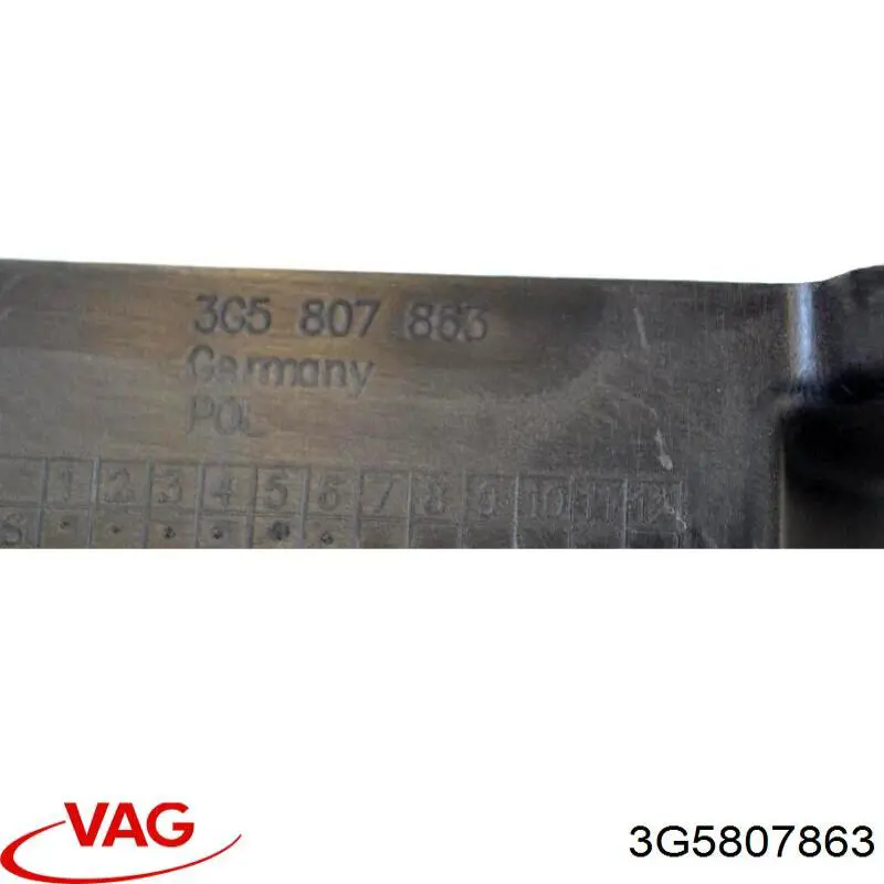 Compre 3G5807863 VAG Consola central do pára-choque traseiro