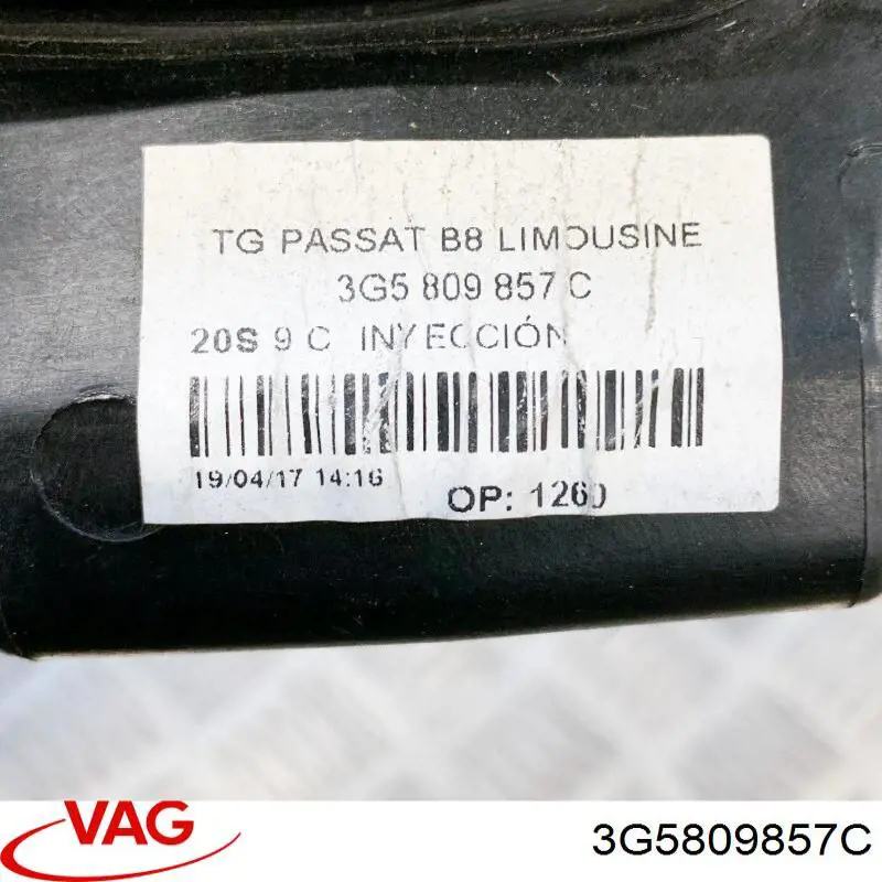 Compre 3G5809857C VAG Caixa de gargalo de enchimento do tanque de combustível