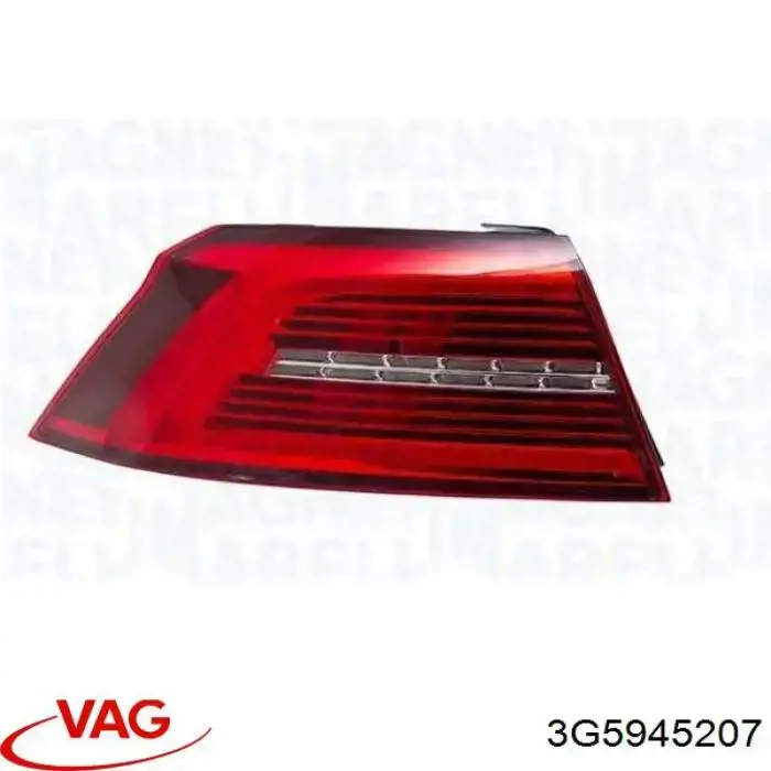 3G5945207 VAG Lanterna traseira esquerda externa
