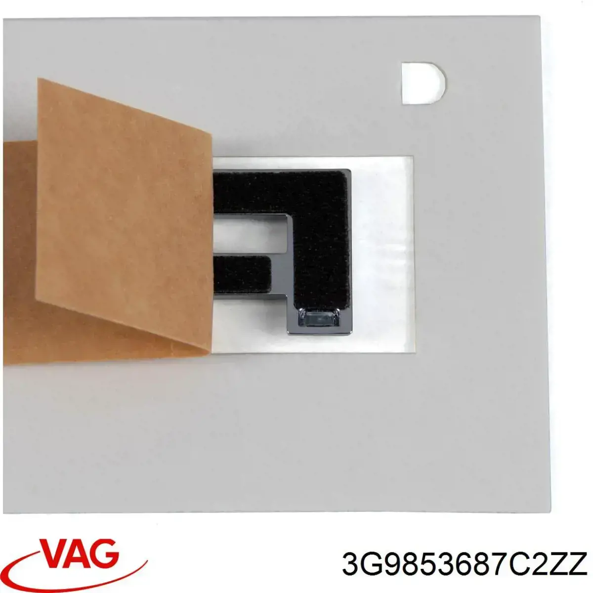 3G9853687C2ZZ VAG Emblema de tampa de porta-malas (emblema de firma)