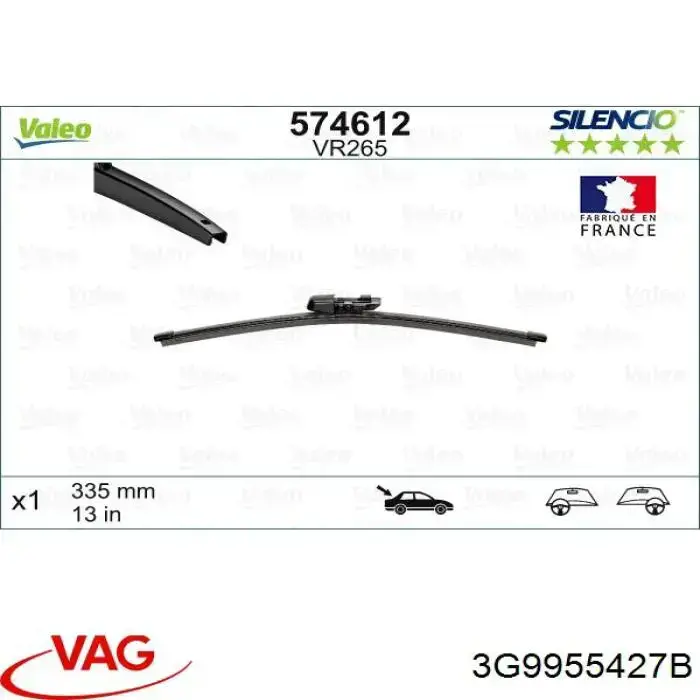 Compre 3G9955427 VAG Limpa-pára-brisas de vidro traseiro