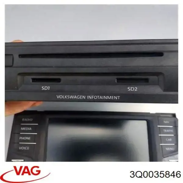 3Q0035846 VAG Aparelhagem de som (rádio AM/FM)
