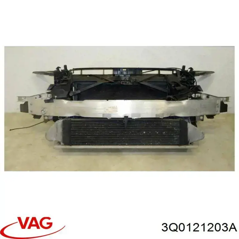 3Q0121203E VAG Difusor do radiador de esfriamento, montado com motor e roda de aletas