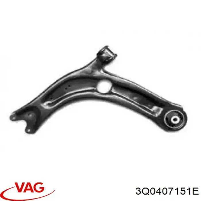 3Q0407151E VAG Braço oscilante inferior esquerdo de suspensão dianteira
