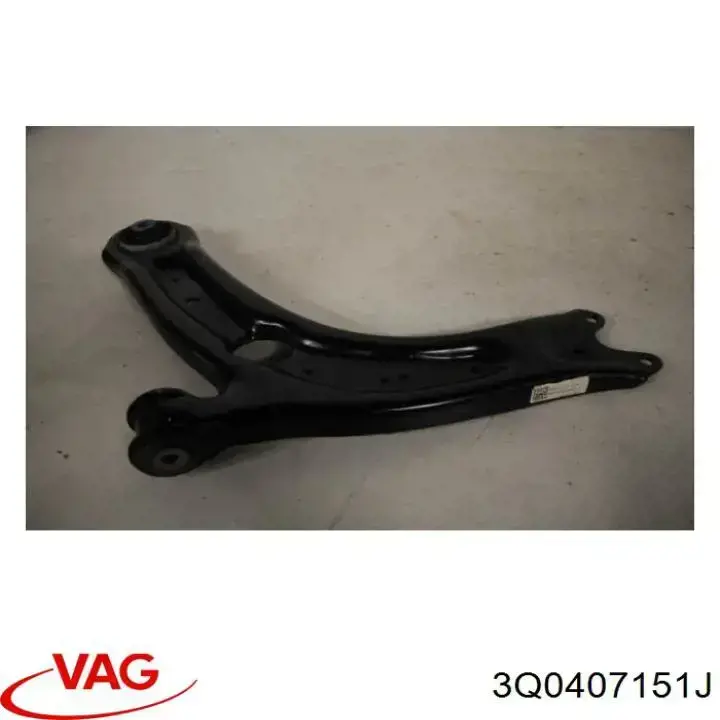 3Q0407151J VAG Braço oscilante inferior esquerdo de suspensão dianteira