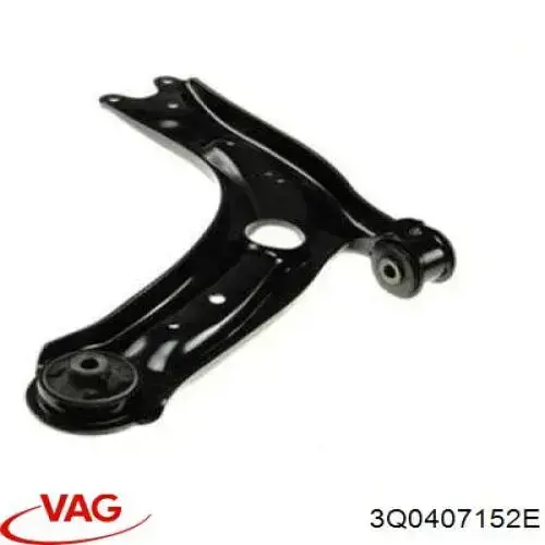 3Q0407152E VAG Braço oscilante inferior direito de suspensão dianteira
