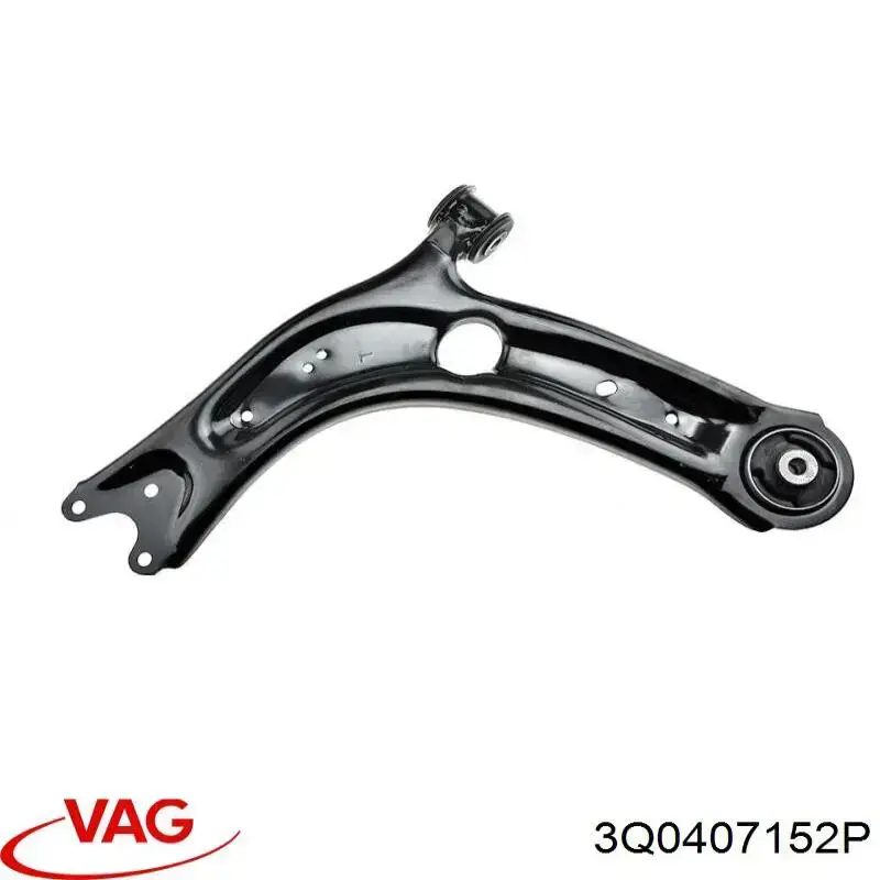 3Q0407152P VAG Braço oscilante inferior direito de suspensão dianteira