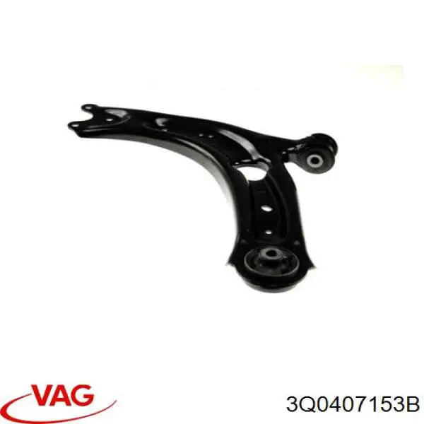3Q0407153B VAG Braço oscilante inferior esquerdo de suspensão dianteira