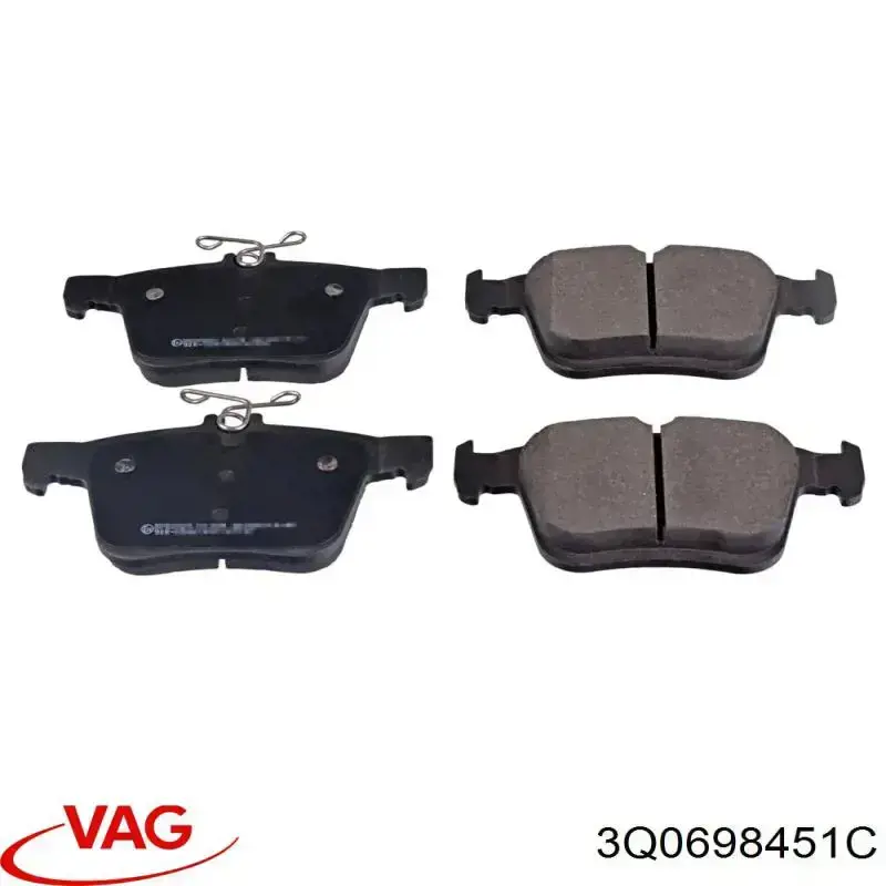 Sapatas do freio traseiras de disco VAG 3Q0698451C preço, a partir de 41,25 USD