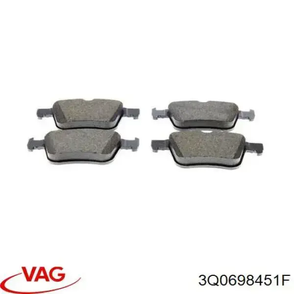 Compre 3Q0698451F VAG Sapatas do freio traseiras de disco
