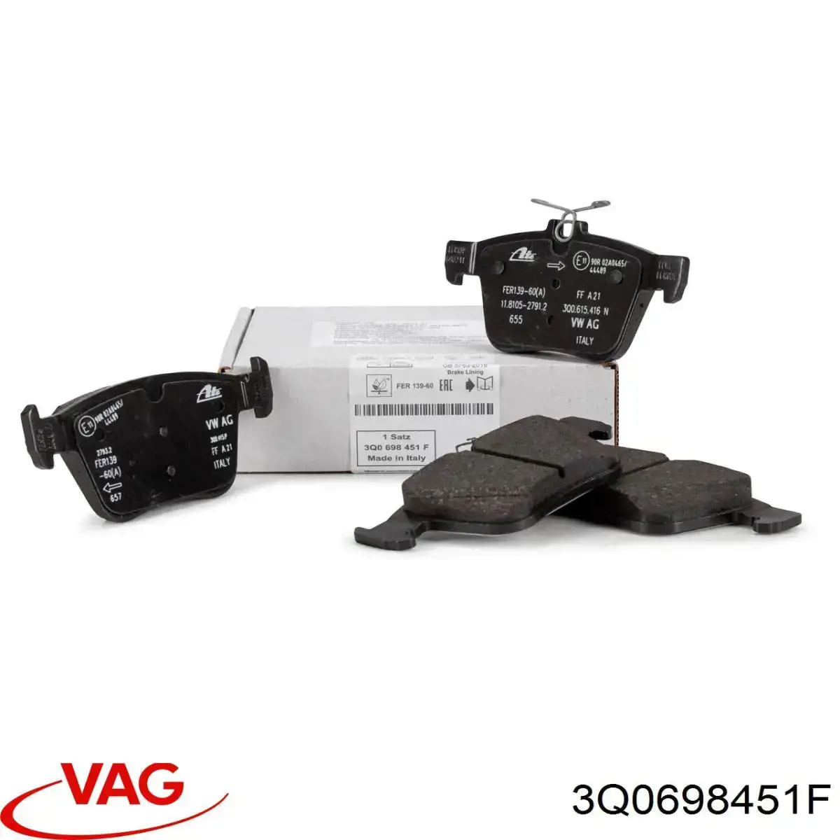 Sapatas do freio traseiras de disco VAG 3Q0698451F preço, a partir de 41,41 USD