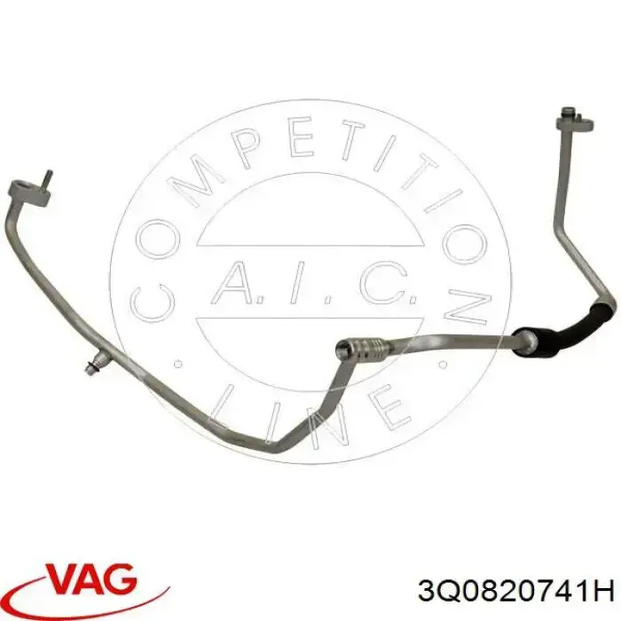 3Q0820741H VAG Mangueira de aparelho de ar condicionado, desde o radiador até o vaporizador