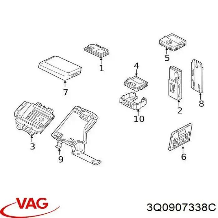 Módulo de direção (Centralina eletrônica) de iluminação adativa VAG 3Q0907338C preço, a partir de 88,53 USD