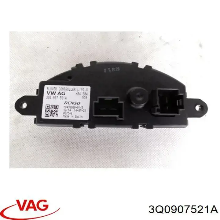 3Q0907521A VAG Resistor (resistência) de ventilador de forno (de aquecedor de salão)