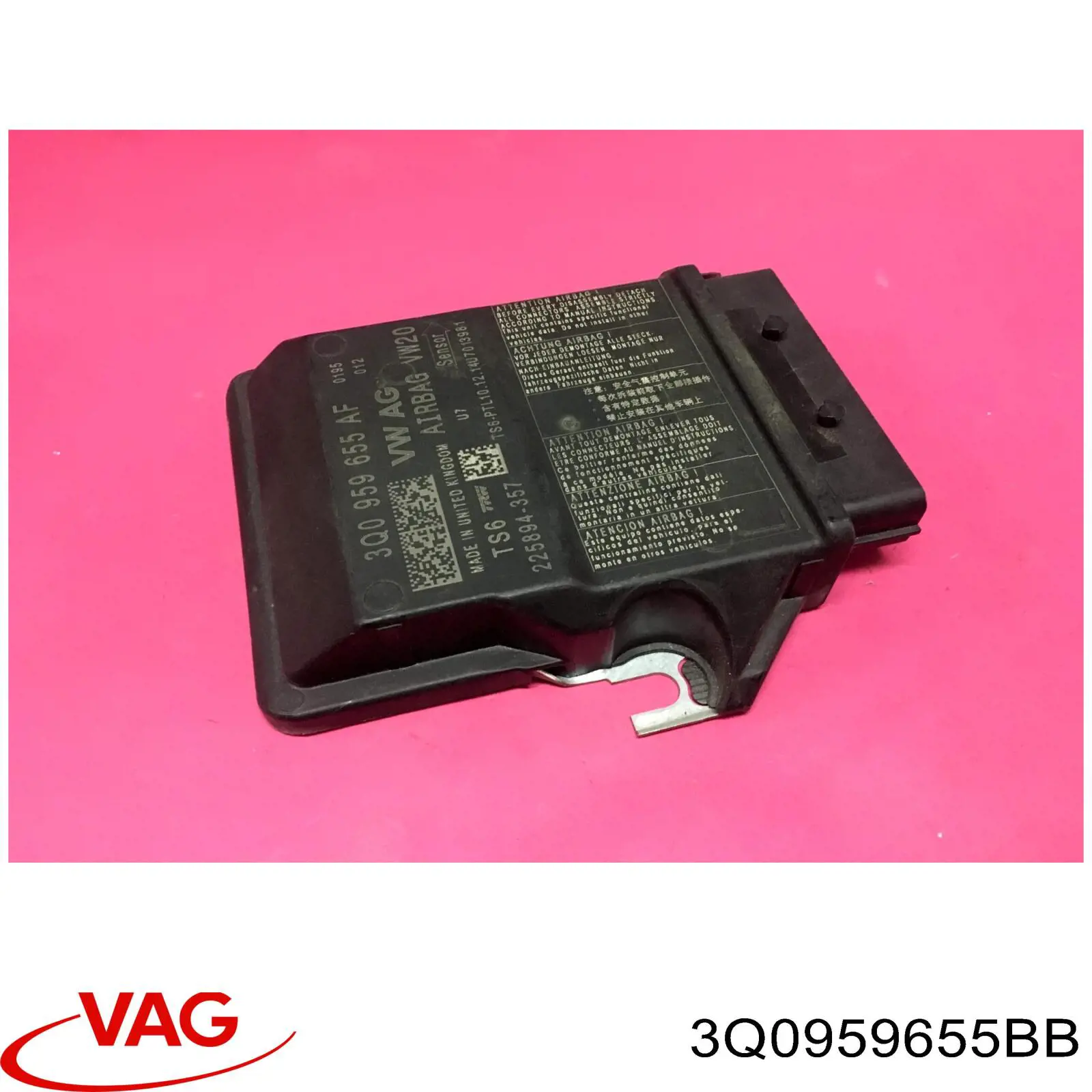 3Q0959655BB VAG Módulo processador de controlo da bolsa de ar (Centralina eletrônica AIRBAG)