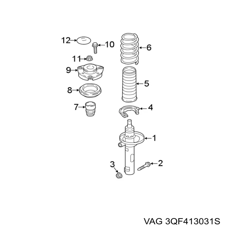 Amortecedor dianteiro VAG 3QF413031S preço, a partir de 191,80 USD
