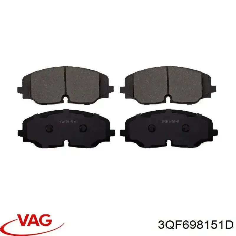 3QF698151D VAG Sapatas do freio dianteiras de disco